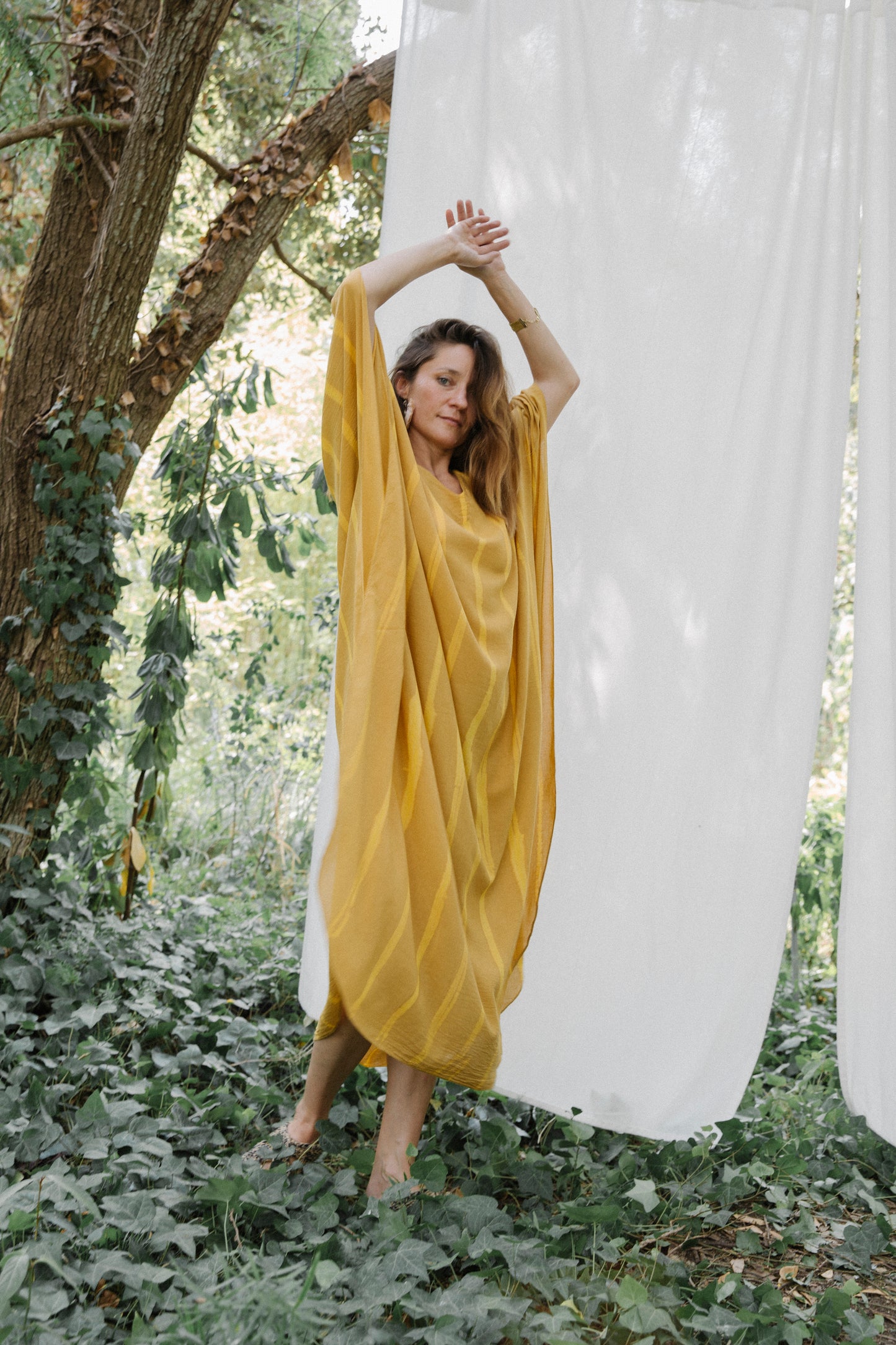 Free size cotton kaftan dress