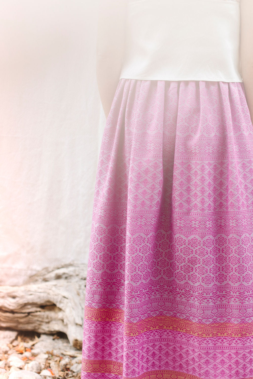 Mud-soaked cotton skirt