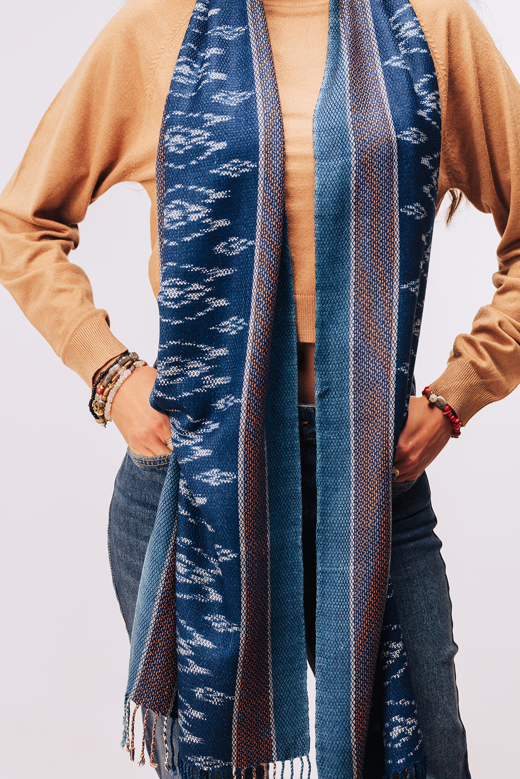 Ethnic Print Cotton Scarf