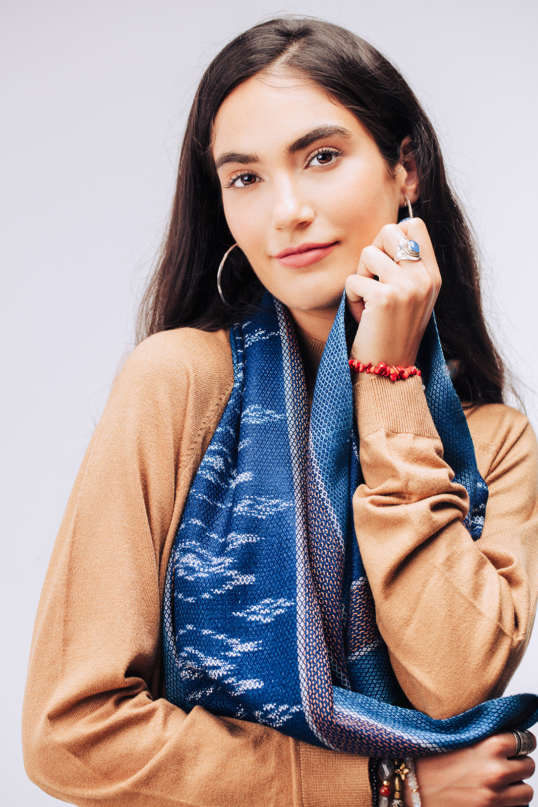 Ethnic Print Cotton Scarf