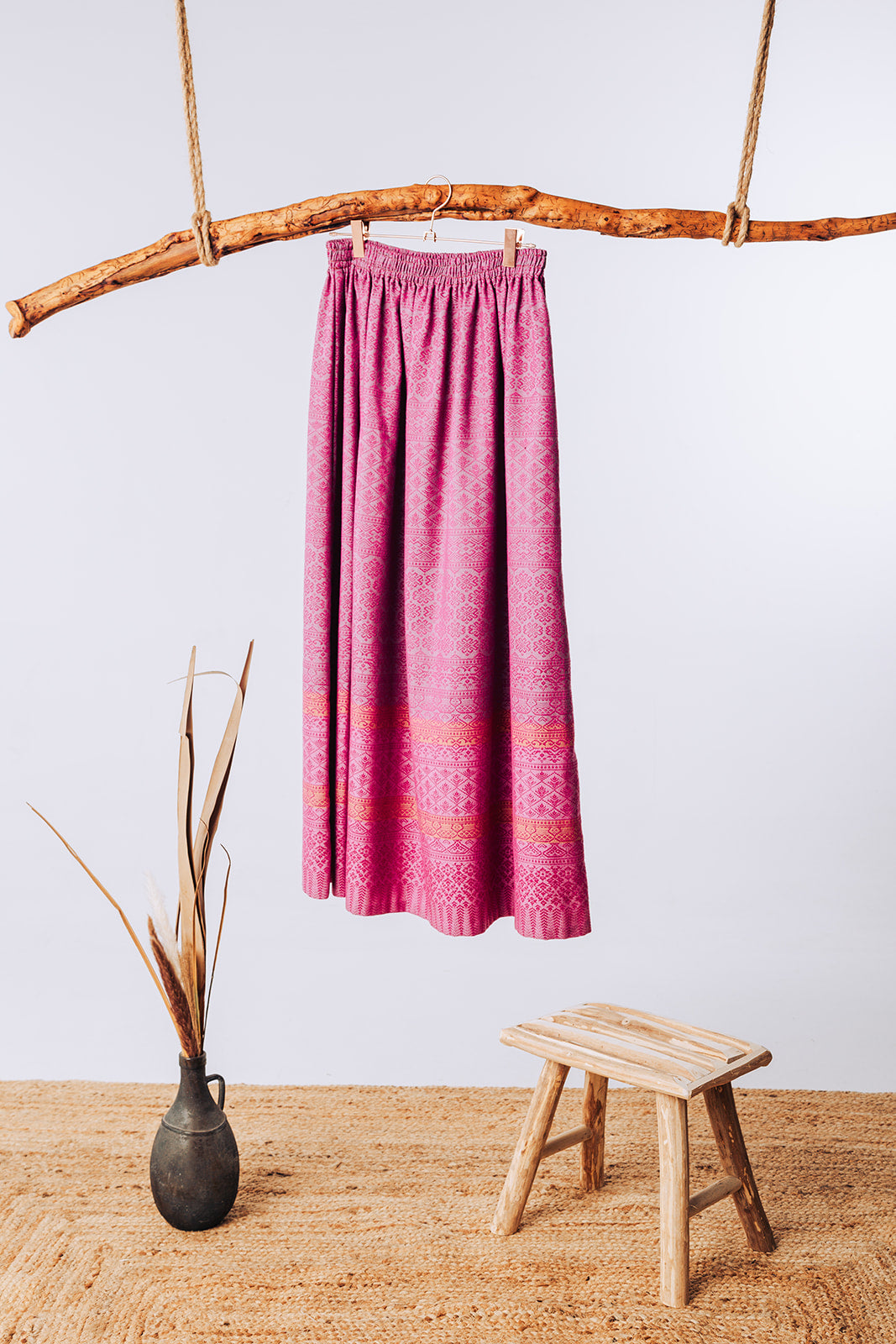 Mud-soaked cotton skirt