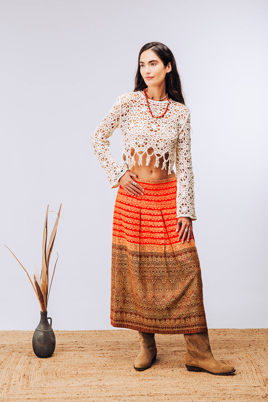 Northern Ethnic Print Skirt