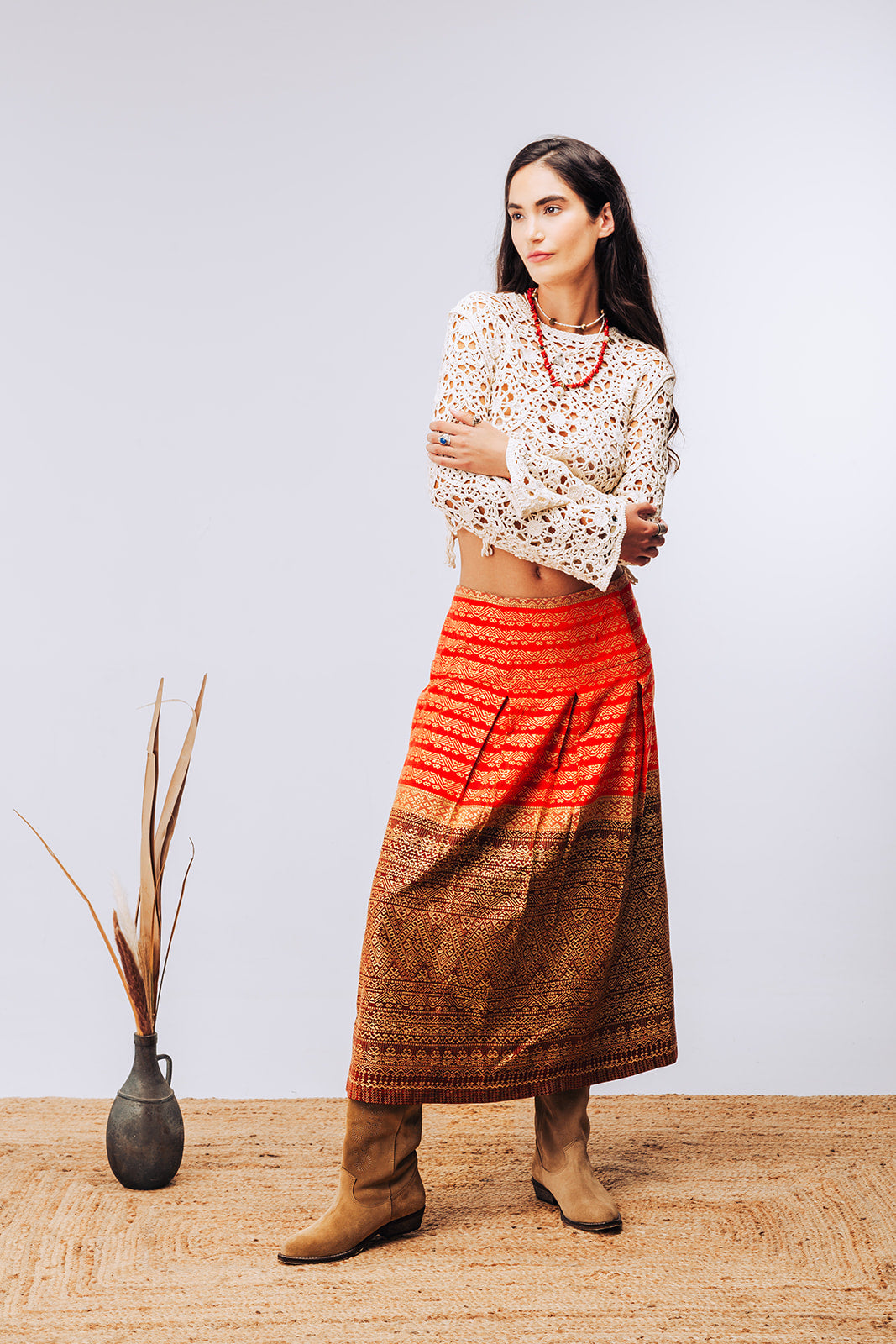 Northern Ethnic Print Skirt