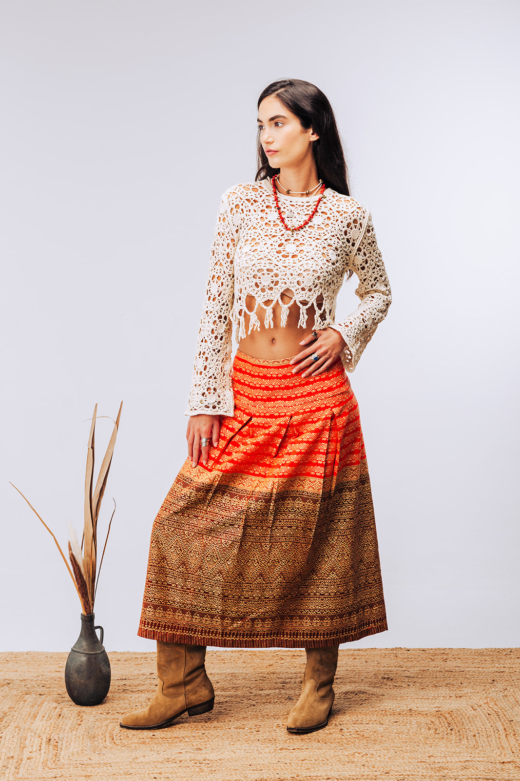 Northern Ethnic Print Skirt